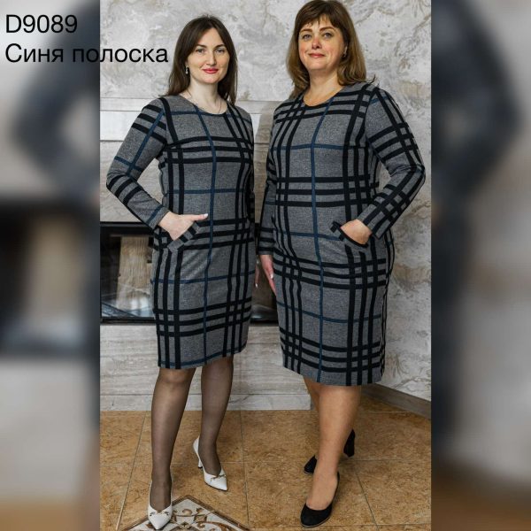 Сукня в клітинку світло синя полоска