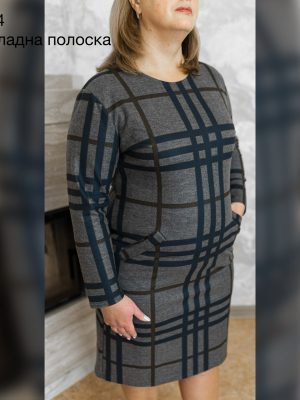 Сукня в клітинку шоколадна полоска